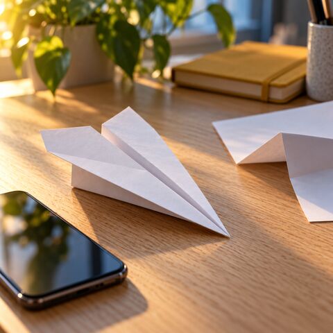 One paper plane sent, the next one never folded